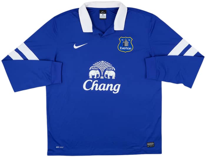 2013-14 Everton Home L/S Shirt Lukaku #17 - 9/10 - (XL)