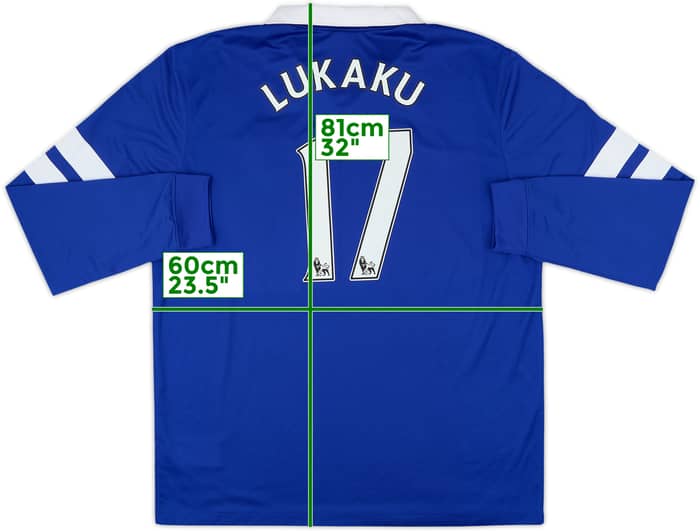 2013-14 Everton Home L/S Shirt Lukaku #17 - 9/10 - (XL)