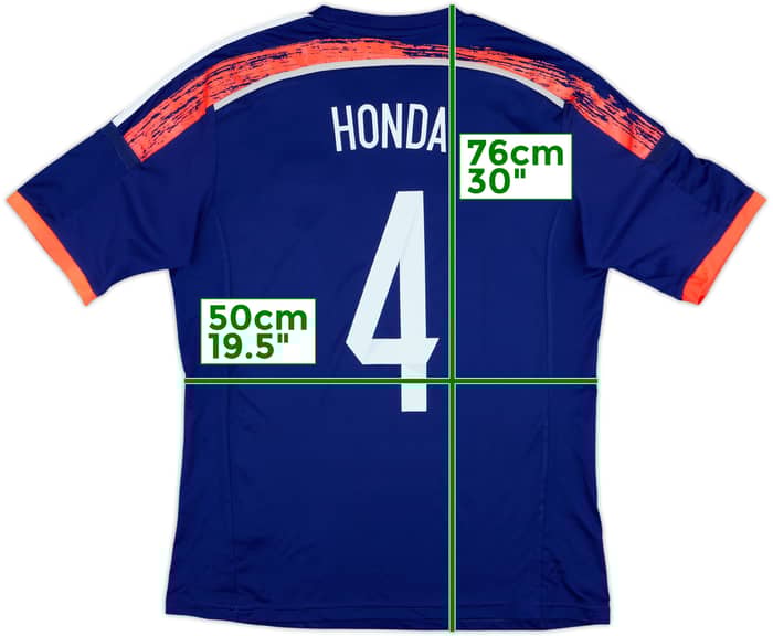 2013-15 Japan Home Shirt Honda #4 - 7/10 - (M)