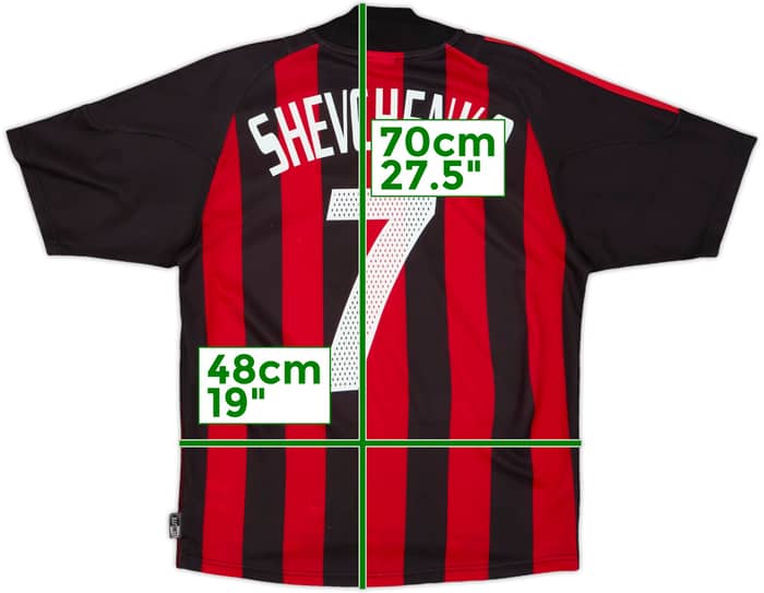 2002-03 AC Milan Home Shirt Shevchenko #7 - 8/10 - (S)