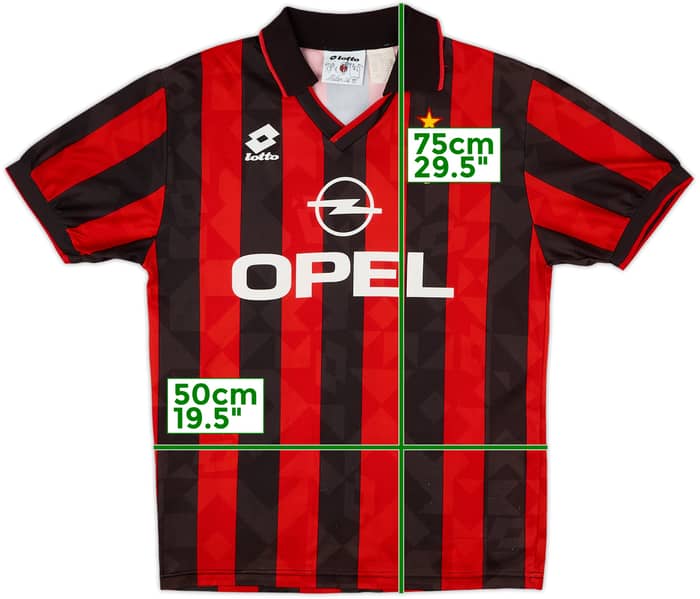 1994-95 AC Milan Home Shirt - 8/10 - (M)