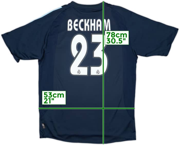 2003-04 Real Madrid Away Shirt Beckham #23 - 8/10 - (M)