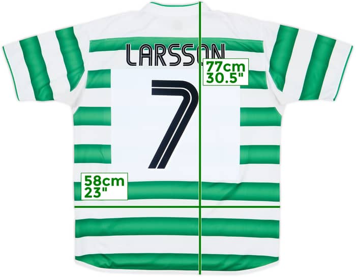 2003-04 Celtic Home Shirt Larsson #7 - 7/10 - (XL)