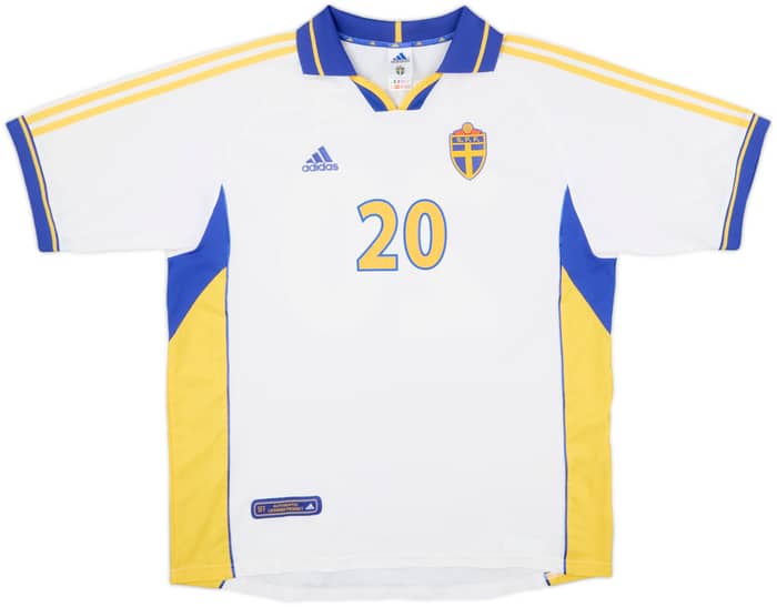 2000-02 Sweden Away Shirt Larsson #20 - 8/10 - (XL)