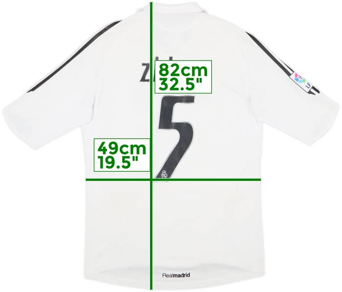 2005-06 Real Madrid Home Shirt Zidane #5 - 8/10 - (M)