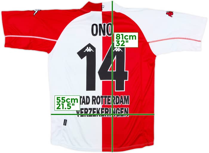 2002-03 Feyenoord Home Shirt Ono #14 - 7/10 - (M)