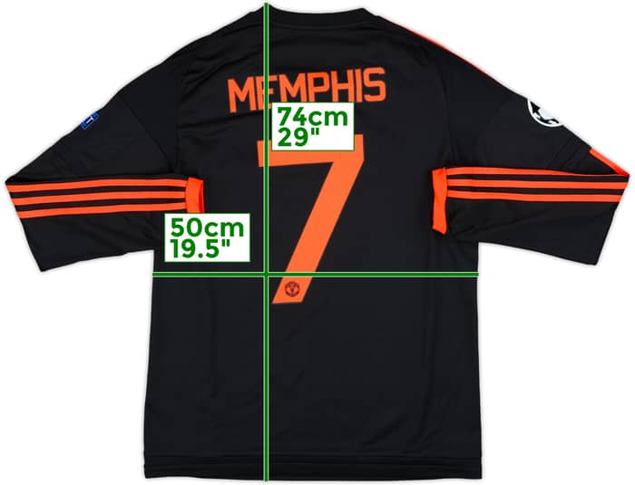 2015-16 Manchester United Third L/S Shirt Memphis #7 - 8/10 - (M)