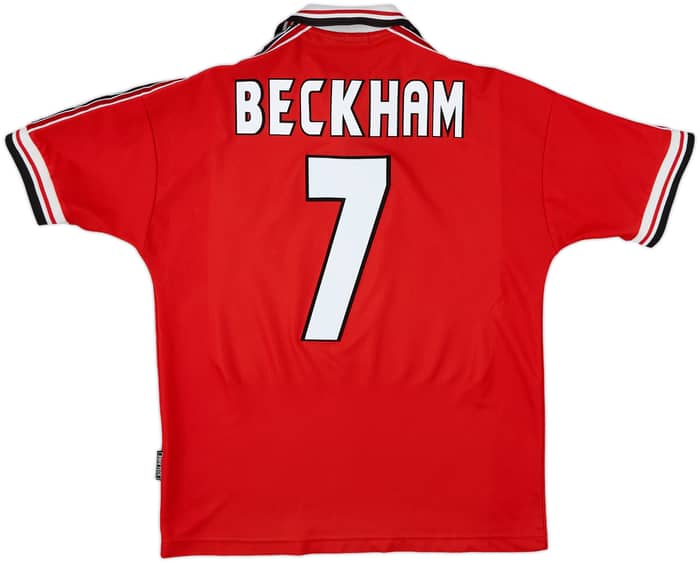 1998-00 Manchester United Home Shirt Beckham #7 - 8/10 - (M)