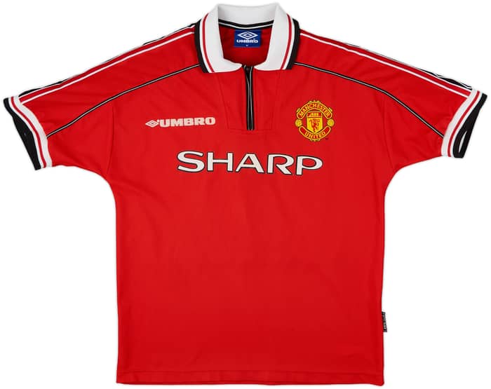 1998-00 Manchester United Home Shirt Beckham #7 - 8/10 - (M)