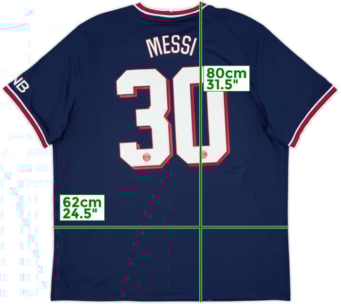 2021-22 Paris Saint-Germain Home Shirt Messi #30 - 9/10 - (XXL)