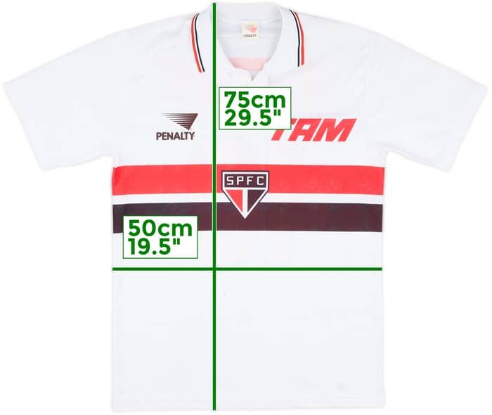 1993-94 Sao Paulo Home Shirt #10 - 8/10 - (M)