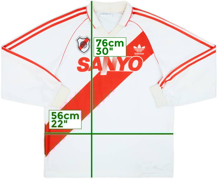 1992-94 River Plate Home L/S Shirt - 6/10 - (L)