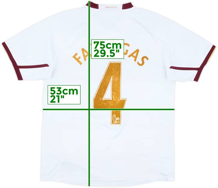 2007-08 Arsenal Away Shirt Fabregas #4 - 6/10 - (M)