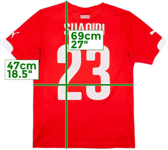 2014-15 Switzerland Home Shirt Shaqiri #23 - 4/10 - (S)