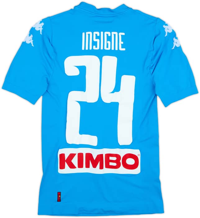 2016-17 Napoli Authentic Home Shirt Insigne #24 - 7/10 - (M/L)