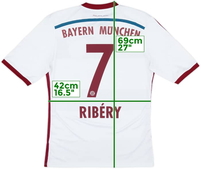 2014-15 Bayern Munich Away Shirt Ribery #7 - 7/10 - (S)