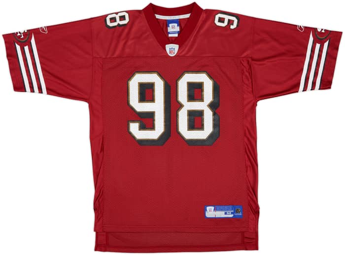 2005 San Francisco 49ers J.Peterson #98 Reebok On Field Home Jersey - 7/10 - (M)