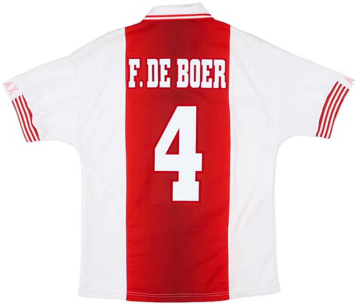 1997-98 Ajax Home Shirt F.De Boer #4 - 8/10 - (S)