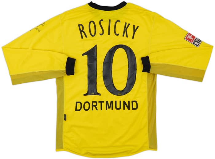 2003-04 Borussia Dortmund Home L/S Shirt Rosicky #10 - 5/10 - (M)