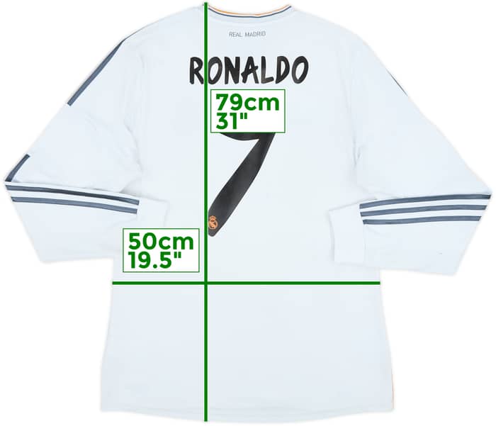 2013-14 Real Madrid Home L/S Shirt Ronaldo #7 - 6/10 - (L)
