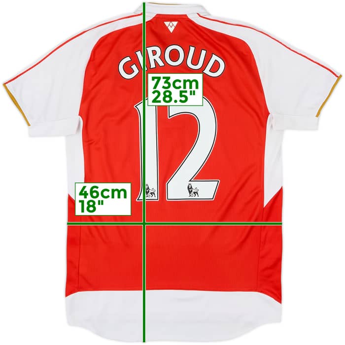 2014-15 Arsenal Home Shirt Giroud #12 - 6/10 - (S)