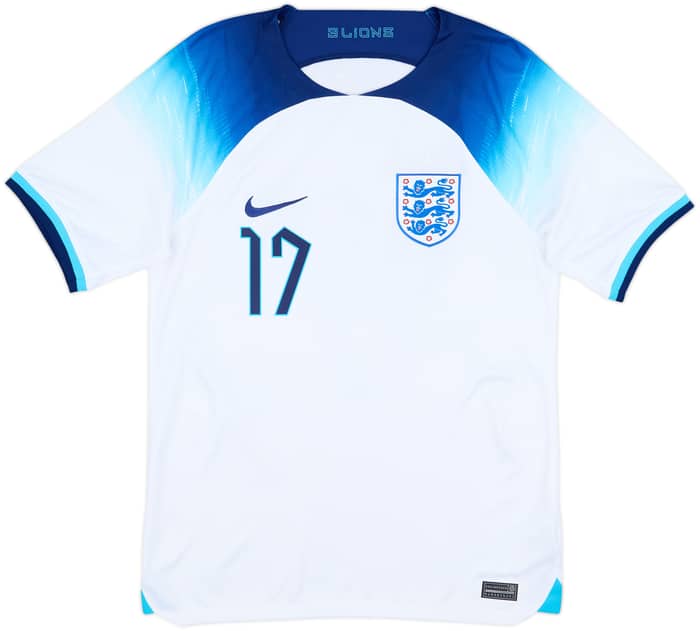 2022-23 England Home Shirt Saka #17 - 9/10 - (S)