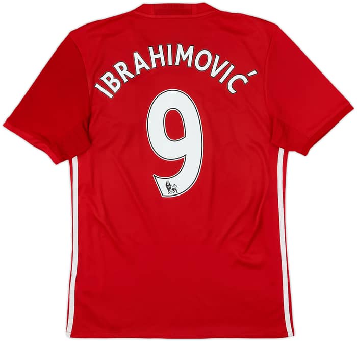 2016-17 Manchester United Home Shirt Ibrahimovic #9 - 6/10 - (S)