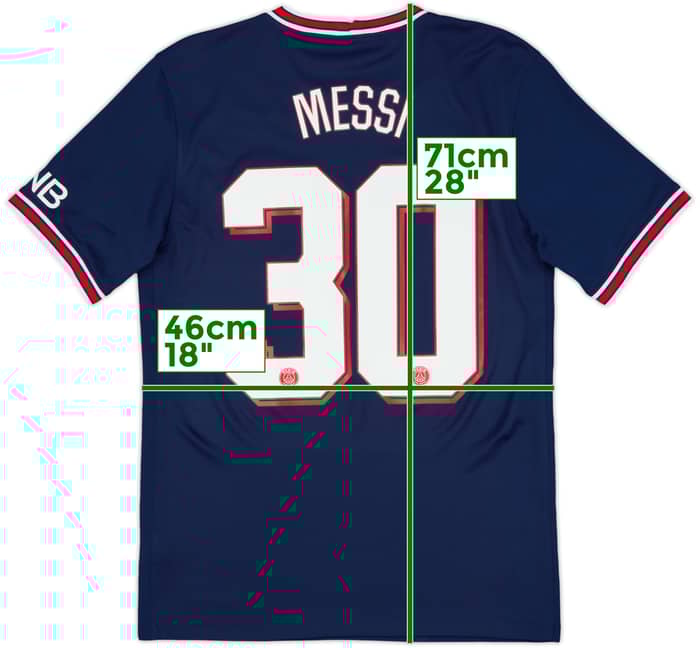 2021-22 Paris Saint-Germain Home Shirt Messi #30 - 9/10 - (S)