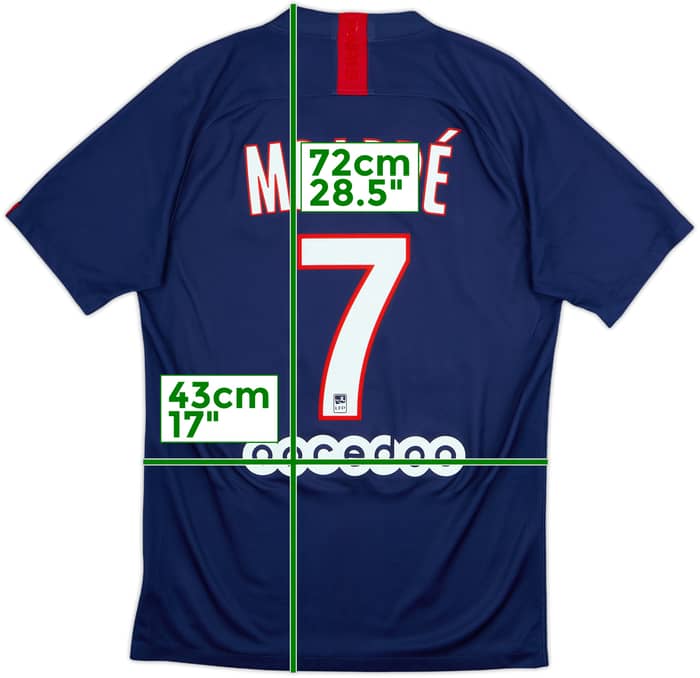 2019-20 Paris Saint-Germain Home Shirt Mbappe #7 - 7/10 - (S)