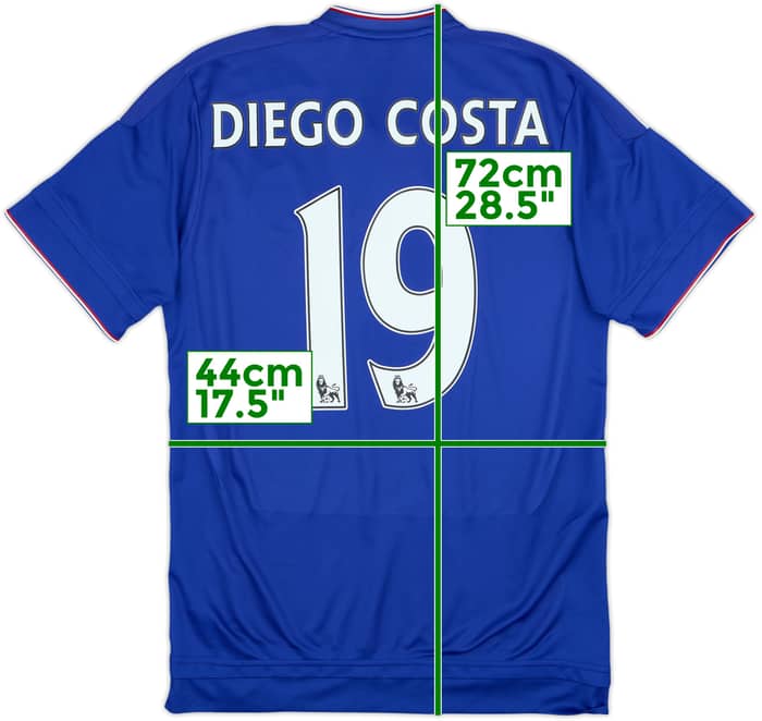 2015-16 Chelsea Home Shirt Diego Costa #19 - 7/10 - (S)