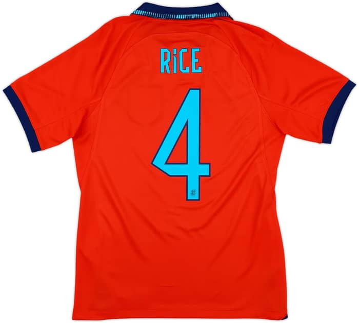 2022-23 England Away Shirt Rice #4 - 9/10 - (S)