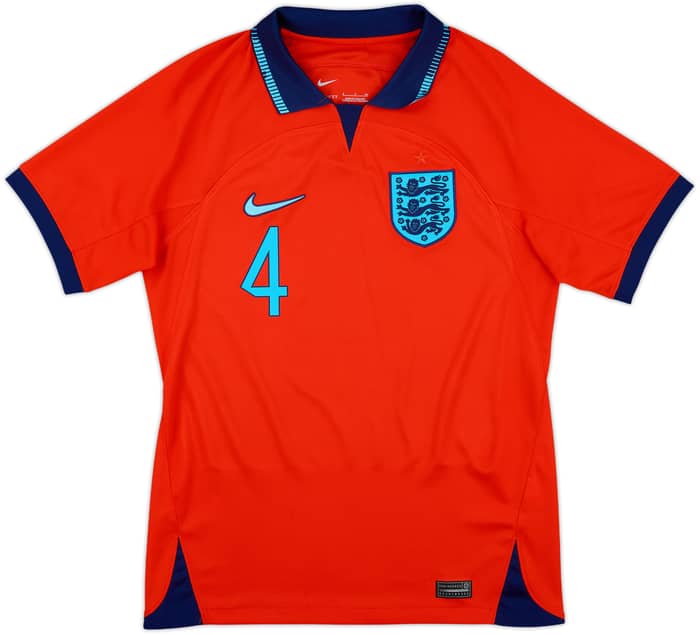2022-23 England Away Shirt Rice #4 - 9/10 - (S)