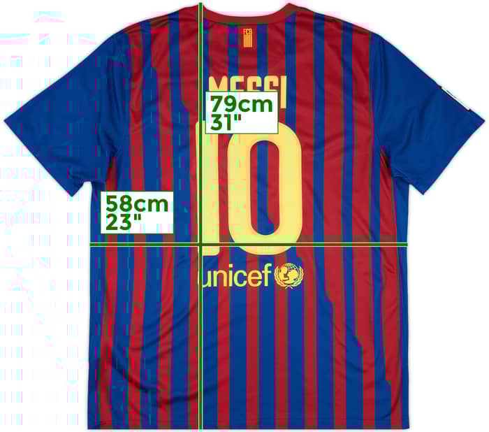 2011-12 Barcelona Home Shirt Messi #10 - 8/10 - (XL)