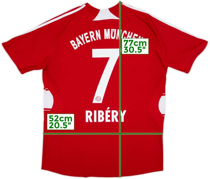 2007-08 Bayern Munich Home Shirt Ribery #7 - 6/10 - (M)