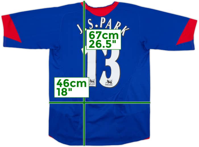 2005-06 Manchester United Away Shirt J.S.Park #13 - 7/10 - (XL.Boys)