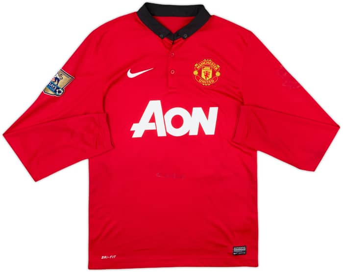 2013-14 Manchester United Home L/S Shirt v. Persie #20 - 5/10 - (S)