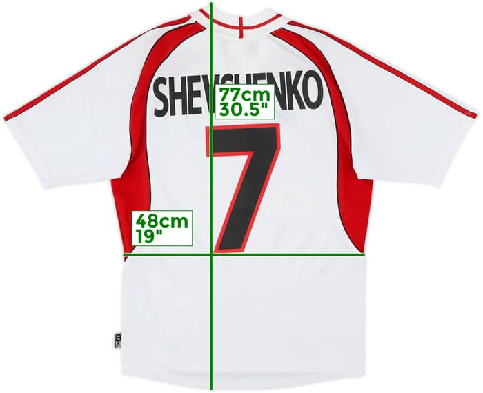 2000-02 AC Milan Away Shirt Shevchenko #7 - 7/10 - (S)