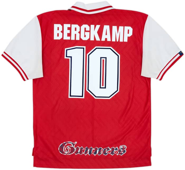 1996-98 Arsenal Home Shirt Bergkamp #10 - 6/10 - (L)