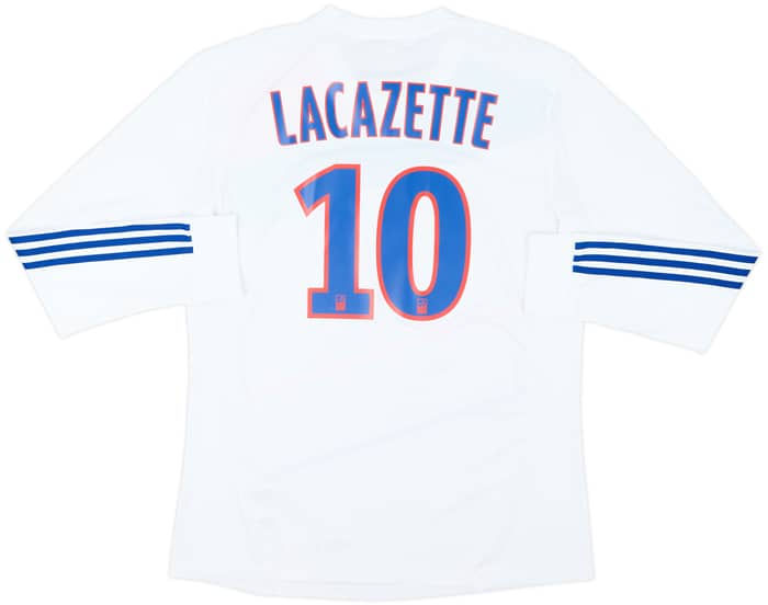 2012-13 Lyon Player Issue Home L/S Shirt Lacazette #10 - 8/10 - (XL)