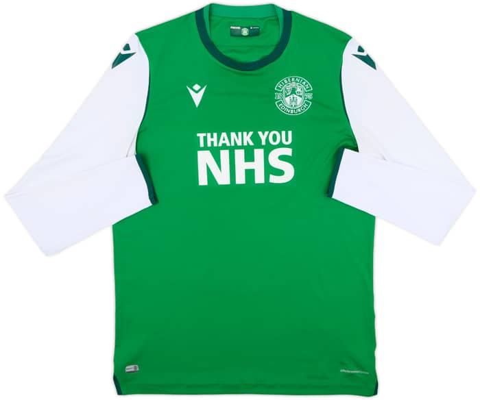 2020-21 Hibernian Home L/S Shirt - 8/10 - (XL)