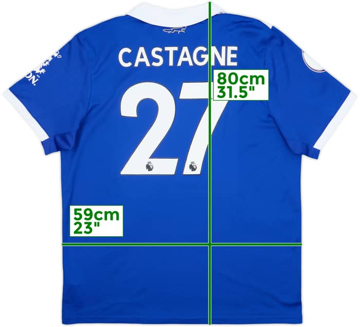 2022-23 Leicester Home Shirt Castagne #27 - 6/10 - (XL)