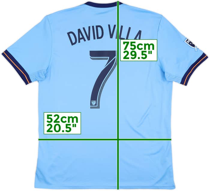 Camiseta de local del New York City 2017-18 David Villa #7 - 8/10 - (L)