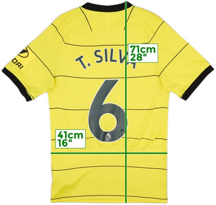 2021-22 Chelsea Away Shirt T.Silva #6 - 8/10 - (XS)