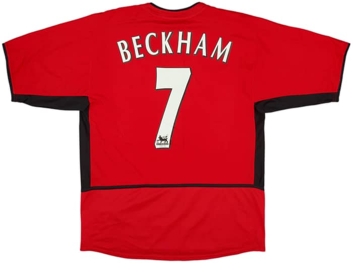 2002-04 Manchester United Home Shirt Beckham #7 - 8/10 - (S)