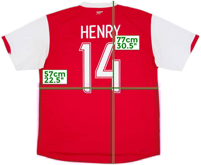 2006-08 Arsenal Home Shirt Henry #14 - 7/10 - (L)