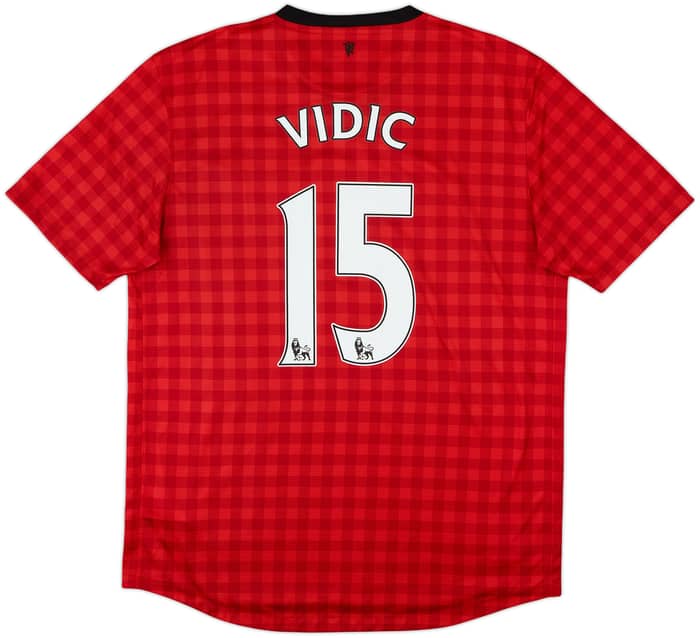 2012-13 Manchester United Home Shirt Vidic #15 - 6/10 - (L)