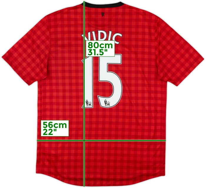 2012-13 Manchester United Home Shirt Vidic #15 - 6/10 - (L)