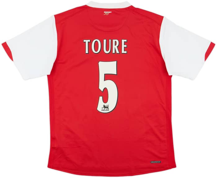 2006-08 Arsenal Home Shirt Toure #5 - 6/10 - (M)
