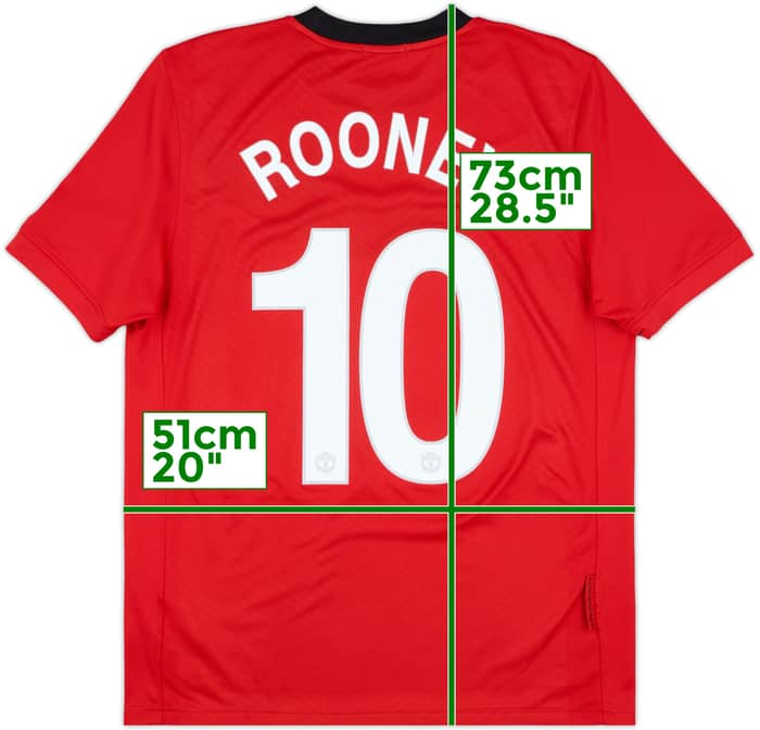 2009-10 Manchester United Home Shirt Rooney #10 - 7/10 - (M)