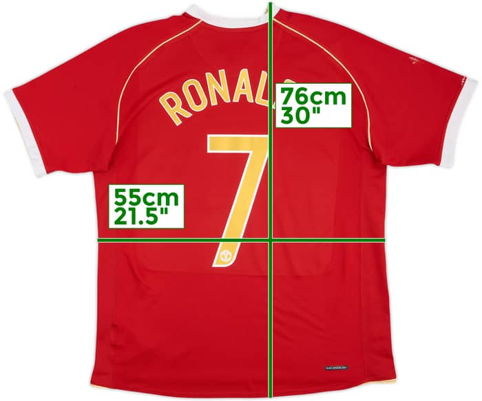 2006-07 Manchester United Home Shirt Ronaldo #7 - 6/10 - (L)